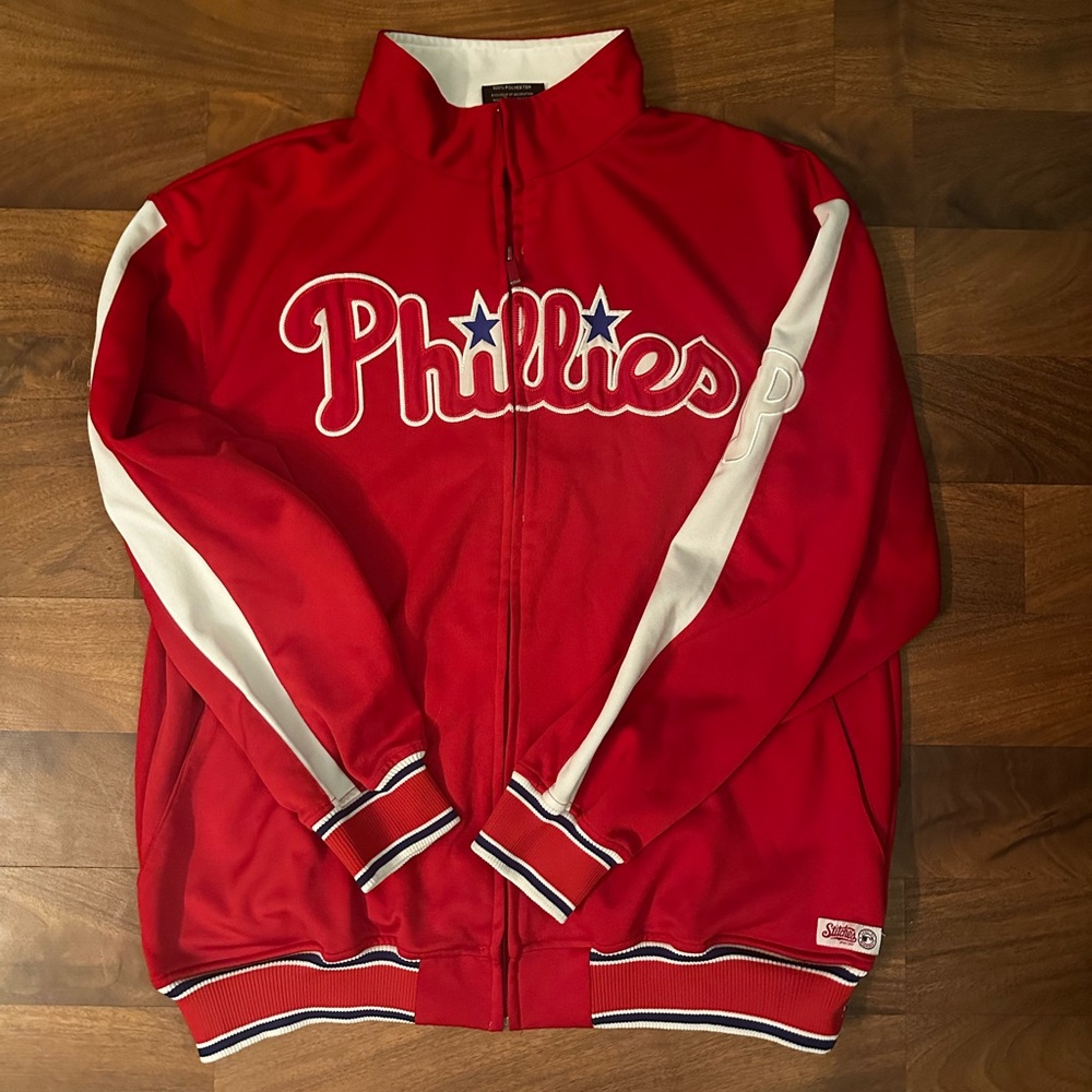 Men’s Philadelphia Phillies Stitches Track Jacket Sz LG